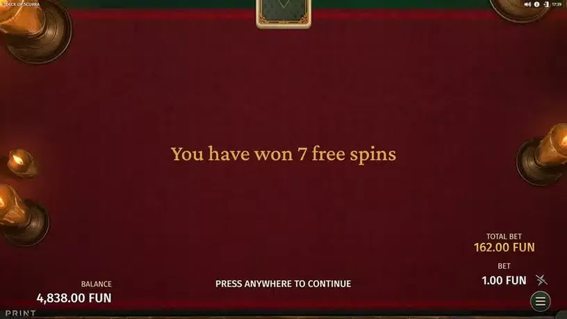 Deck of Scurra slot screenshot 3