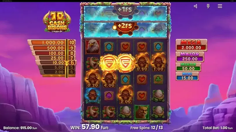 10 Cash Bisons slot screenshot 6