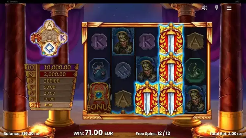 10 Swords slot screenshot 6