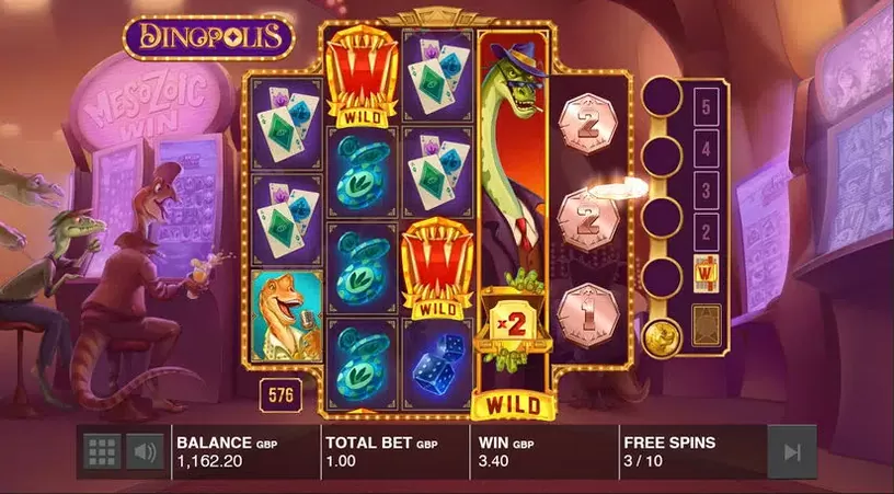 Dinopolis slot screenshot 1