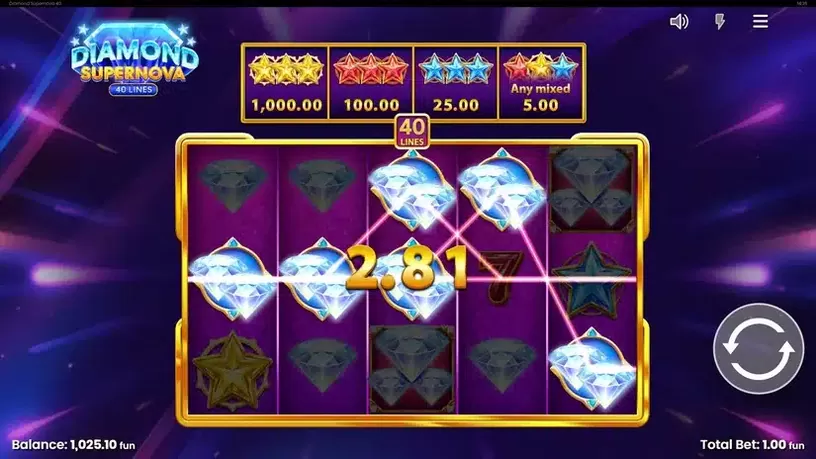 Diamond Supernova 40 slot screenshot 4