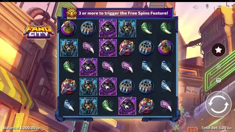 Fang City slot screenshot 1