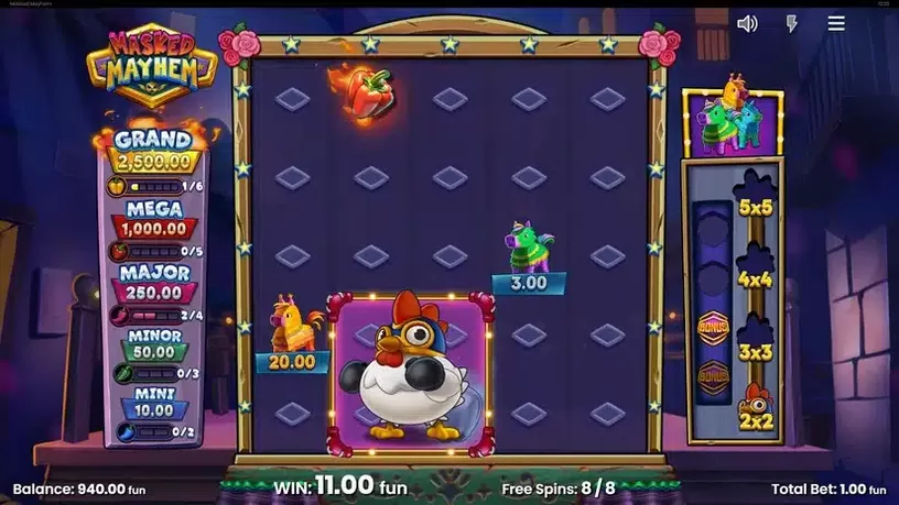 Masked Mayhem slot screenshot 5