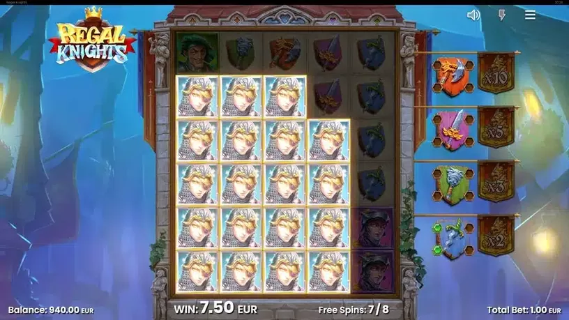 Regal Knights slot screenshot 4