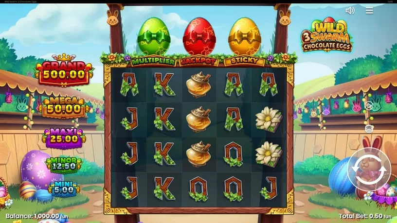 Wild Swarm 3 Chocolate Eggs slot screenshot 1