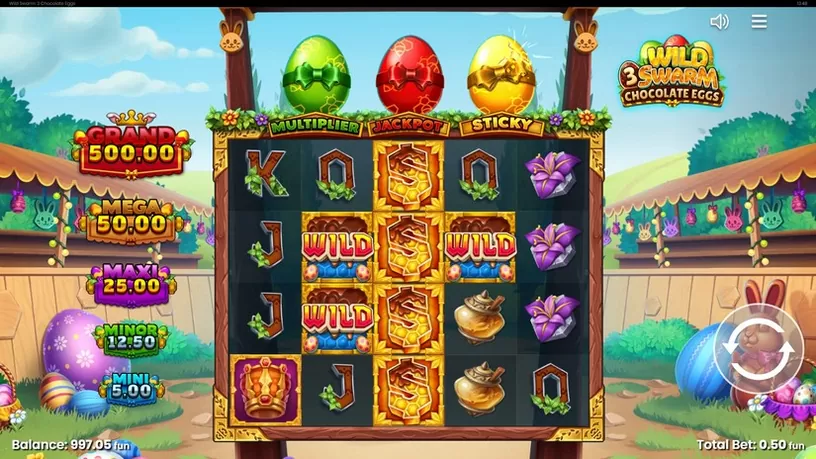 Wild Swarm 3 Chocolate Eggs slot screenshot 2