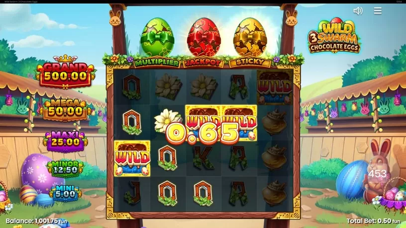 Wild Swarm 3 Chocolate Eggs slot screenshot 4