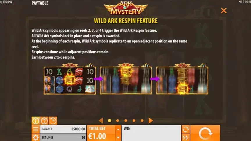 Ark Of Mystery slot screenshot 2