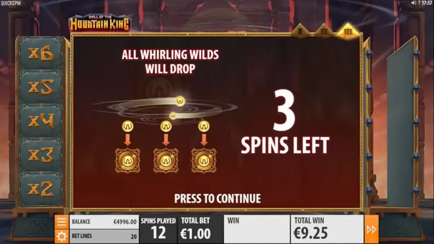 Hall of the Mountain King slot screenshot 7