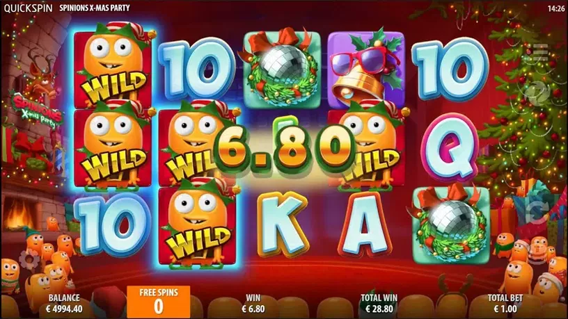 Spinions Christmas Party slot screenshot 5
