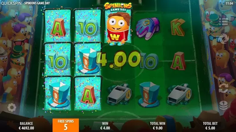 Spinions Game Day slot screenshot 5