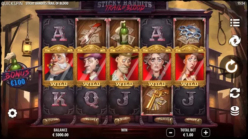 Sticky Bandits Trail of Blood slot screenshot 1
