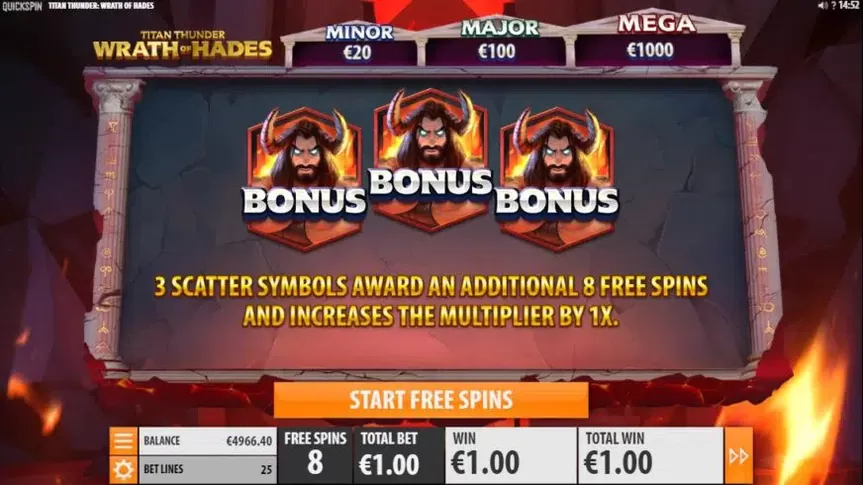 Titan Thunder: Wrath of Hades slot screenshot 2