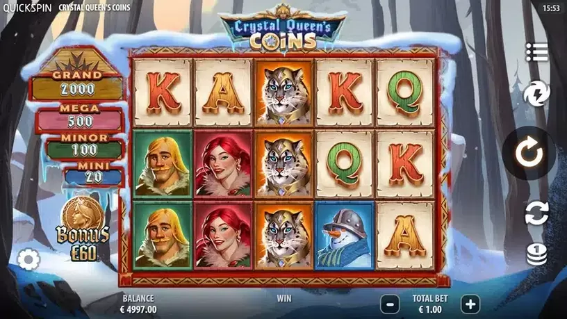 Crystal Queen’s Coins slot screenshot 1
