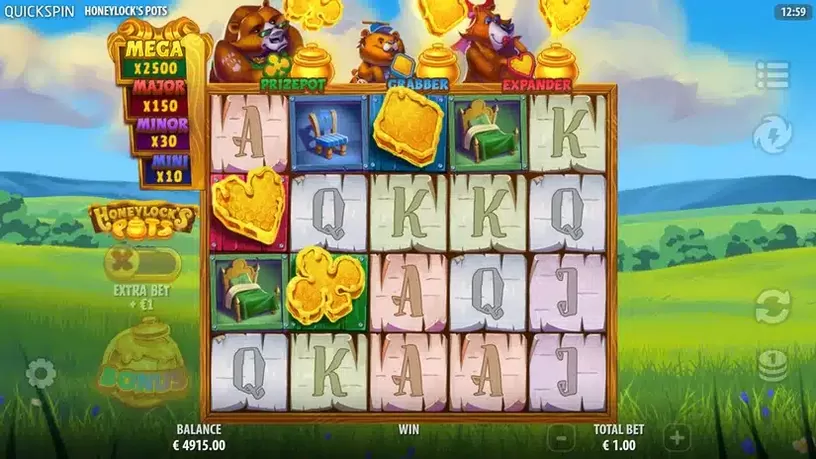 Honeylock’s Pots slot screenshot 2
