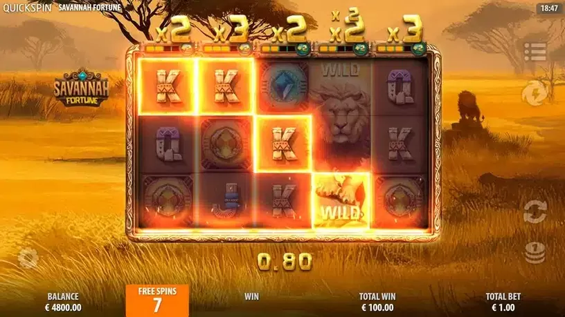 Savannah Fortune slot screenshot 4