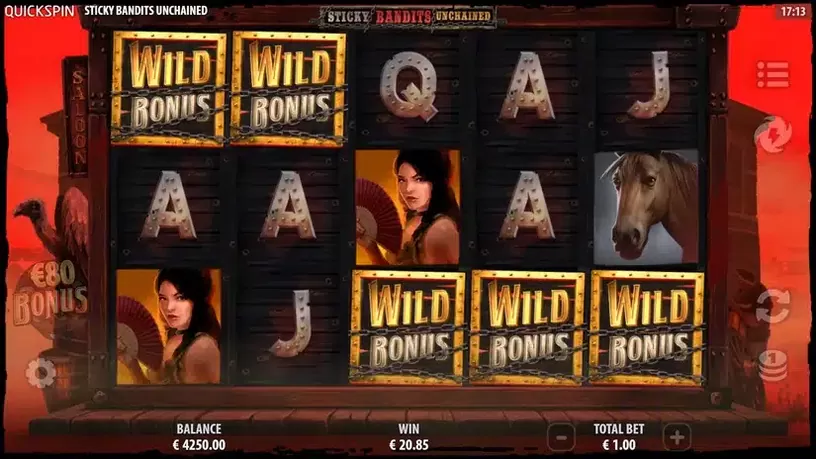 Sticky Bandits Unchained slot screenshot 2