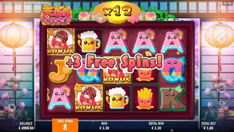 Tempura Princess slot screenshot 5