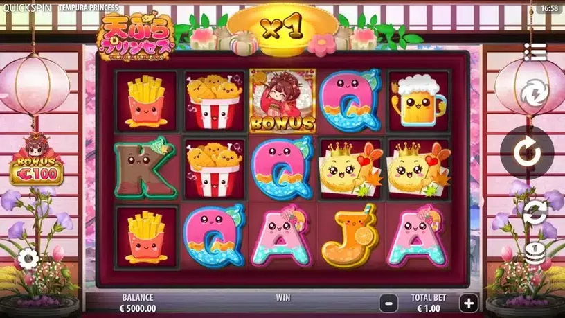 Tempura Princess slot screenshot 1