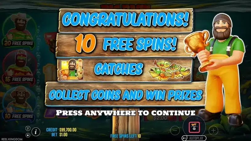 Big Bass Trophy Fishing slot screenshot 3