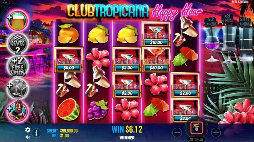 Club Tropicana Happy Hour slot screenshot 5