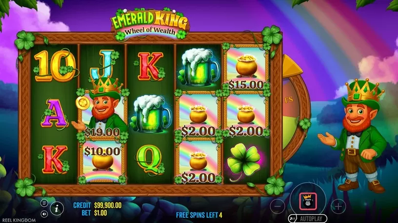 Emerald King Wheel of Wealth slot screenshot 4
