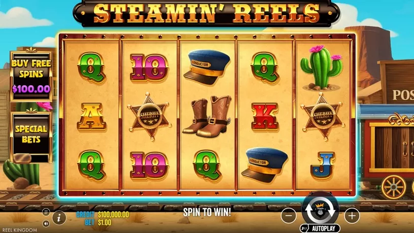 Steamin’ Reels slot screenshot 1