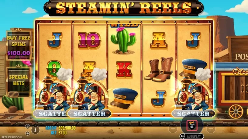 Steamin’ Reels slot screenshot 2