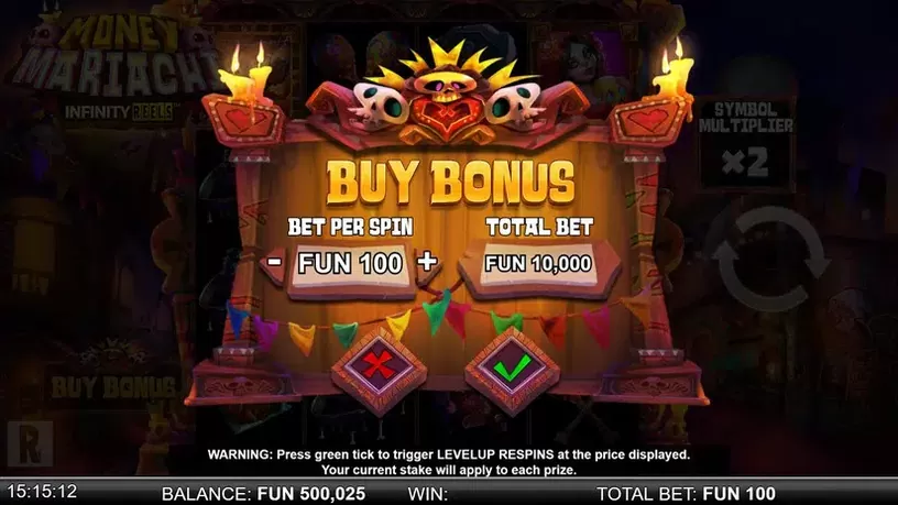 Money Mariachi Infinity Reels slot screenshot 3