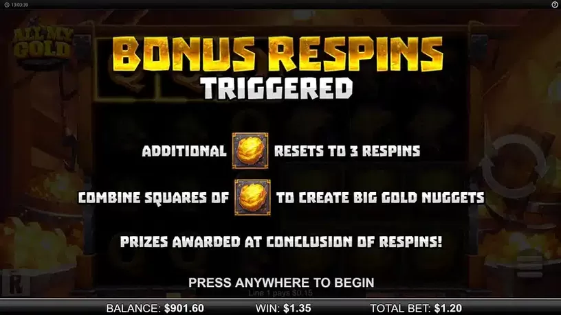 All My Gold slot screenshot 3