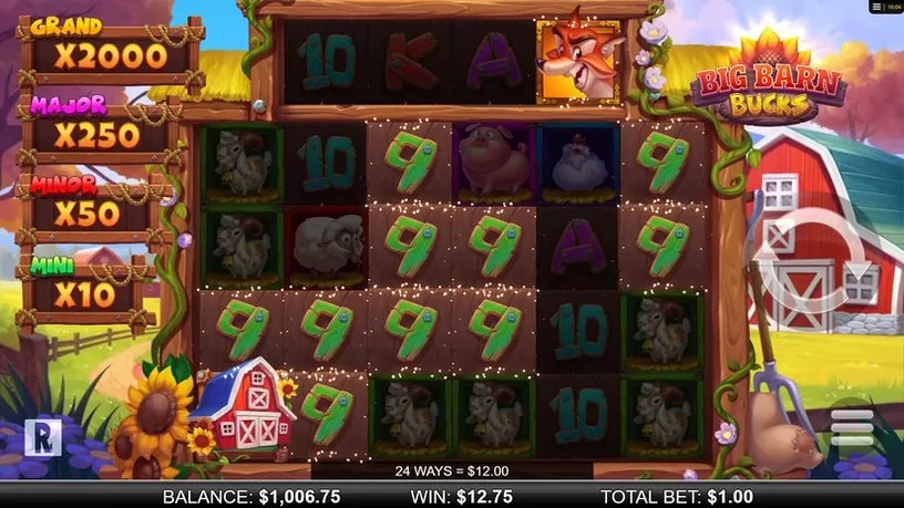Big Barn Bucks slot screenshot 2