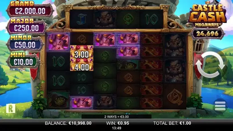 Castle Cash Megaways slot screenshot 2
