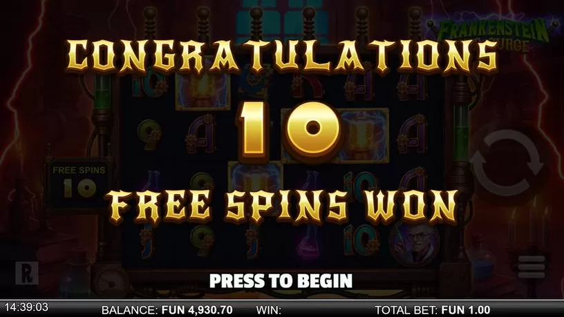 Frankenstein Wild Surge slot screenshot 6
