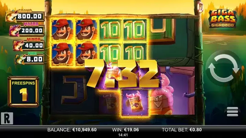 Giga Bass Gigablox slot screenshot 4