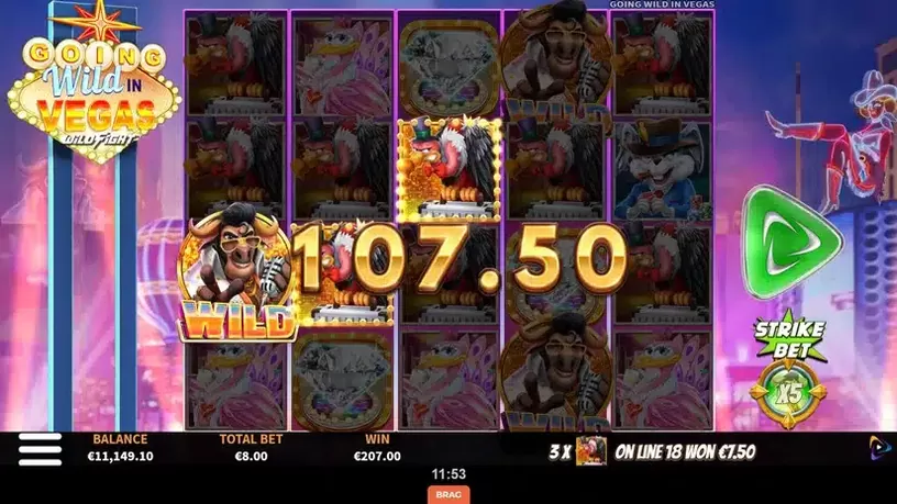 Going Wild in Vegas Wild Fight slot screenshot 7