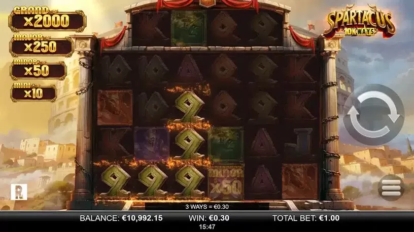 Spartacus 10K Ways slot screenshot 3