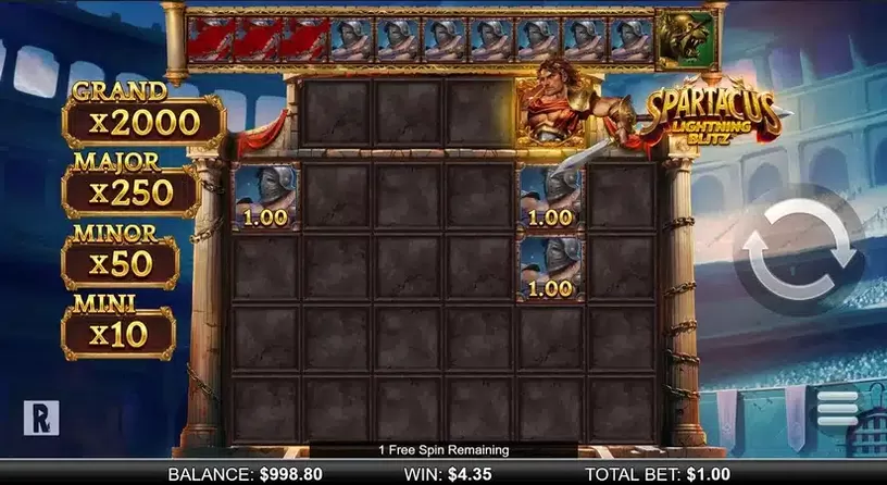 Spartacus Lightning Blitz slot screenshot 4