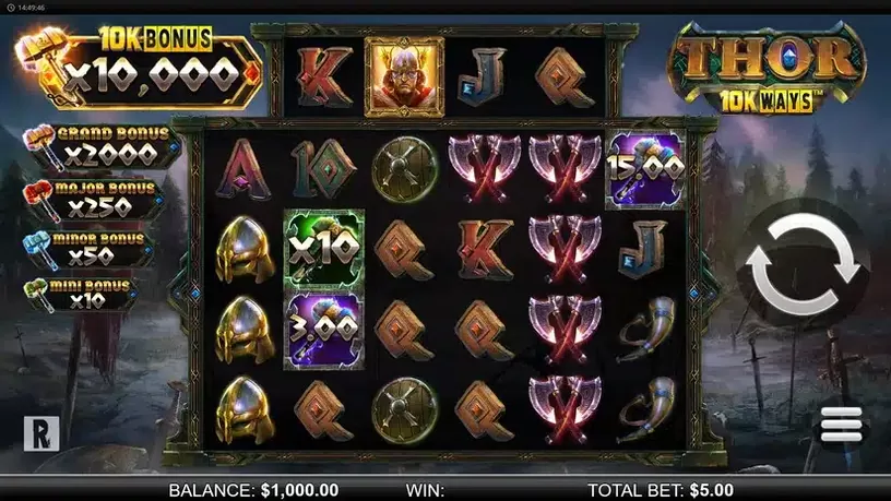 Thor 10K Ways slot screenshot 1