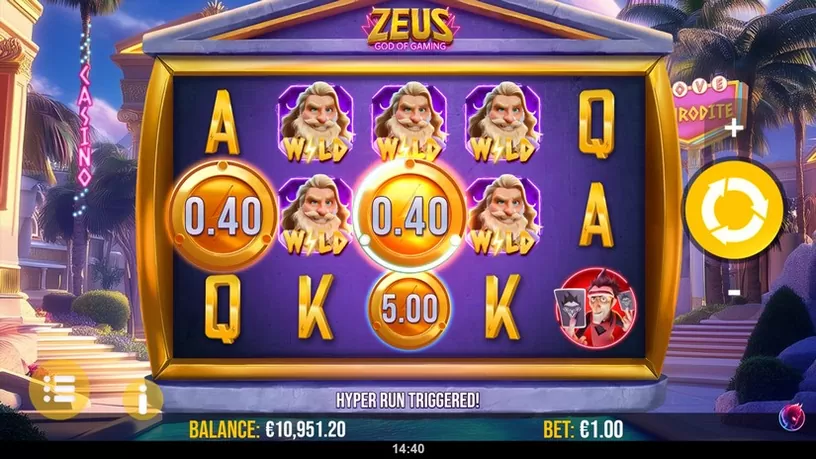 Zeus God of Gaming slot screenshot 5