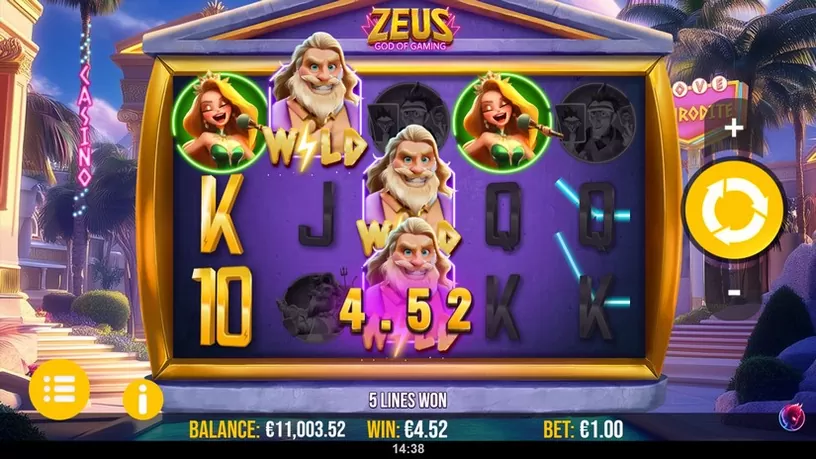 Zeus God of Gaming slot screenshot 2