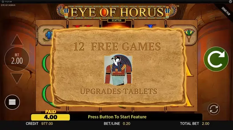 Eye of Horus slot screenshot 3