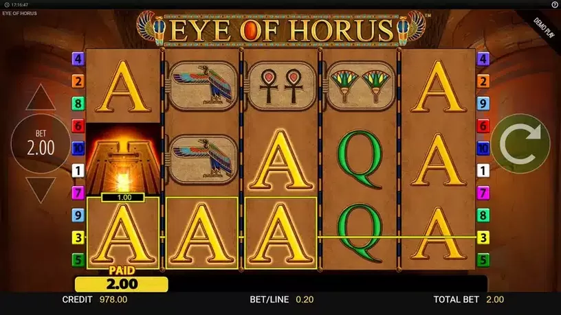 Eye of Horus slot screenshot 1