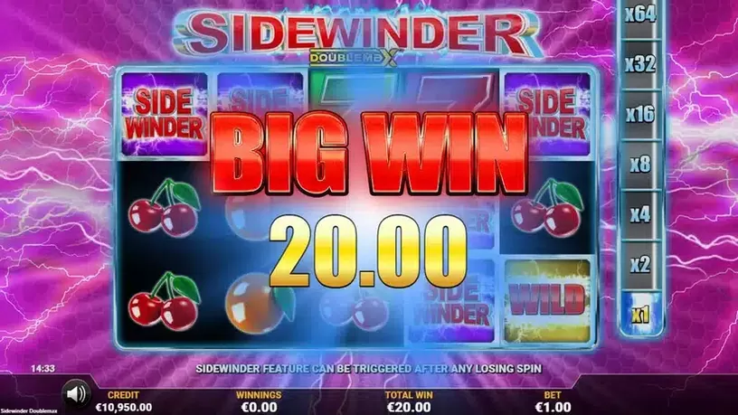 Sidewinder DoubleMax slot screenshot 4