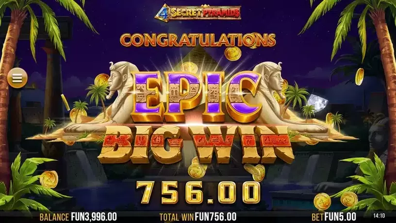 4 Secret Pyramids slot screenshot 8