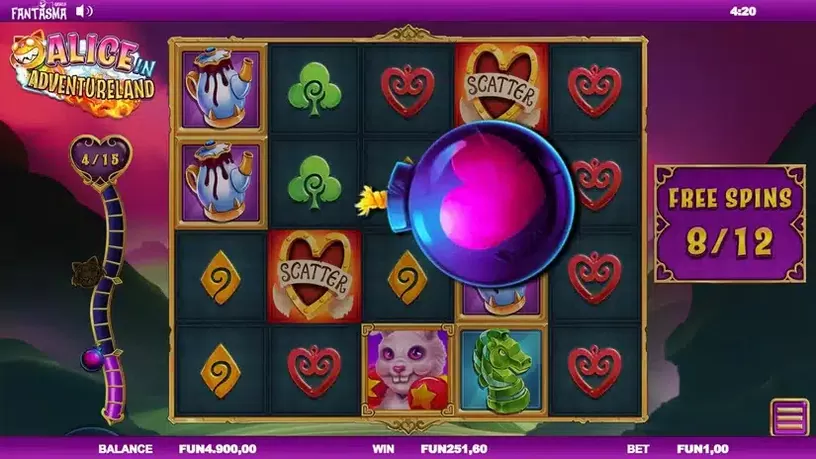 Alice In Adventureland slot screenshot 8