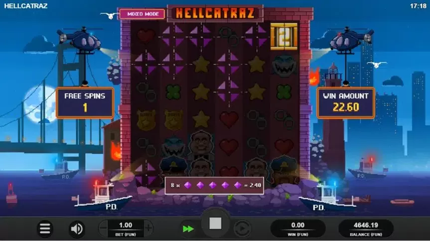 Hellcatraz slot screenshot 5