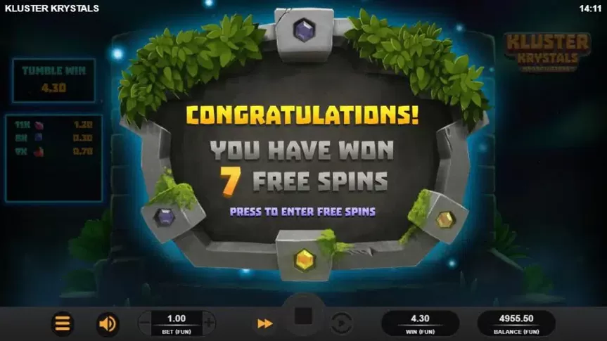 Kluster Krystals Megaclusters slot screenshot 2
