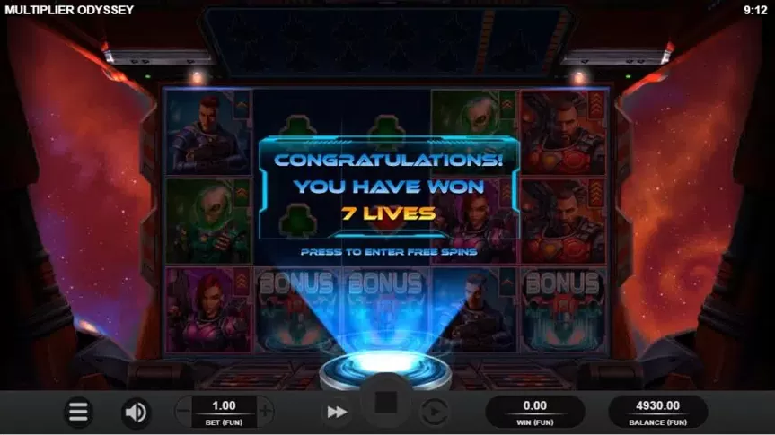 Multiplier Odyssey slot screenshot 3
