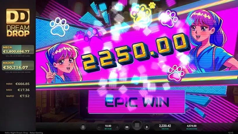 Neko Night Dream Drop slot screenshot 6