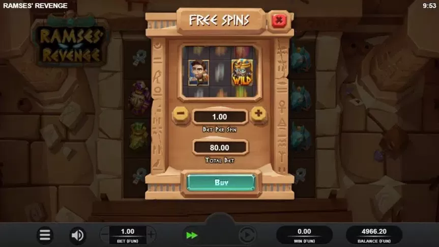 Ramses Revenge slot screenshot 3